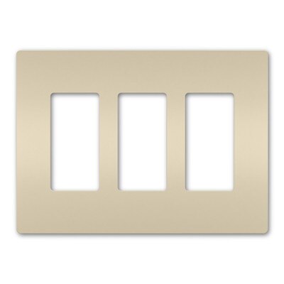 On-Q/Legrand Radiant Screwless Wallplate, 3-Gang, Light Almond